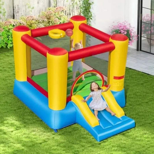 Inflatable Bounce House With Slide Indoor Outdoor Safe - ToylandEU™