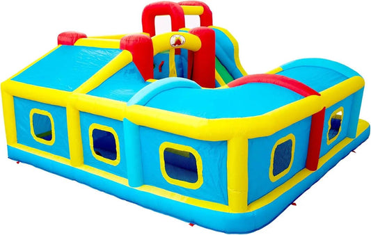 Inflatable Bounce House with Slide and Basketball Rim - ToylandEU