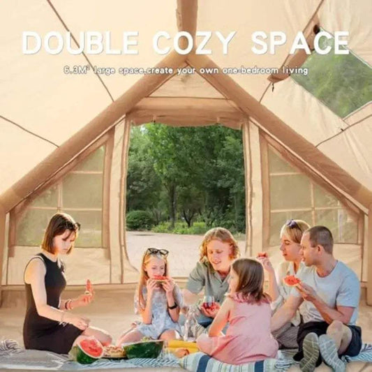 Inflatable Camping Tent With Stove For Four To Six - ToylandEU™