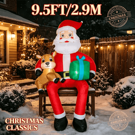 Inflatable Christmas Decor | 9.5ft LED Lit | Toylandeu™