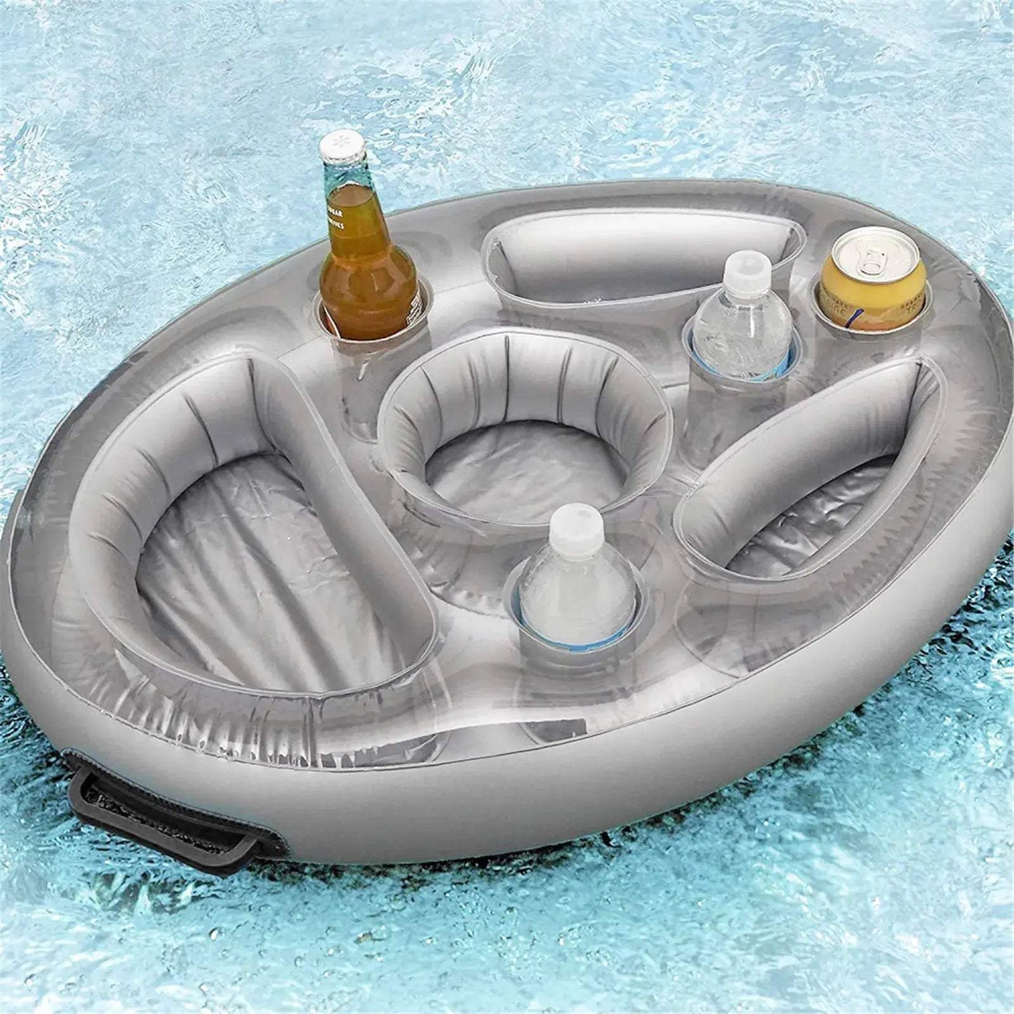 Summer Party Bucket Cup Holder Iatable Pool Float Beer Drink Cooler Table Bar Tray Portable Beach Swimming Ring Accessories - ToylandEU