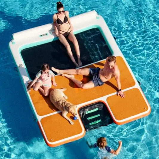 Inflatable Floating Dock Water Hammock For Family Fun - ToylandEU™