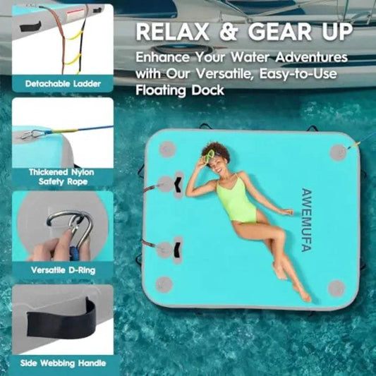 Inflatable Floating Dock With Ramp For Easy Access - ToylandEU™