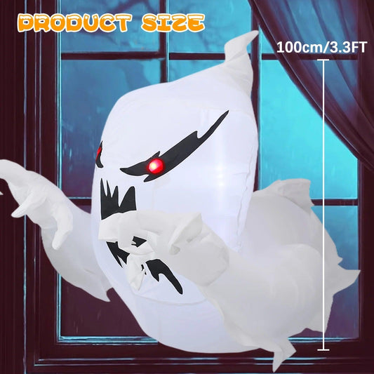 Inflatable Ghost Decor | 3.3 Ft Built-in LED | Toylandeu™
