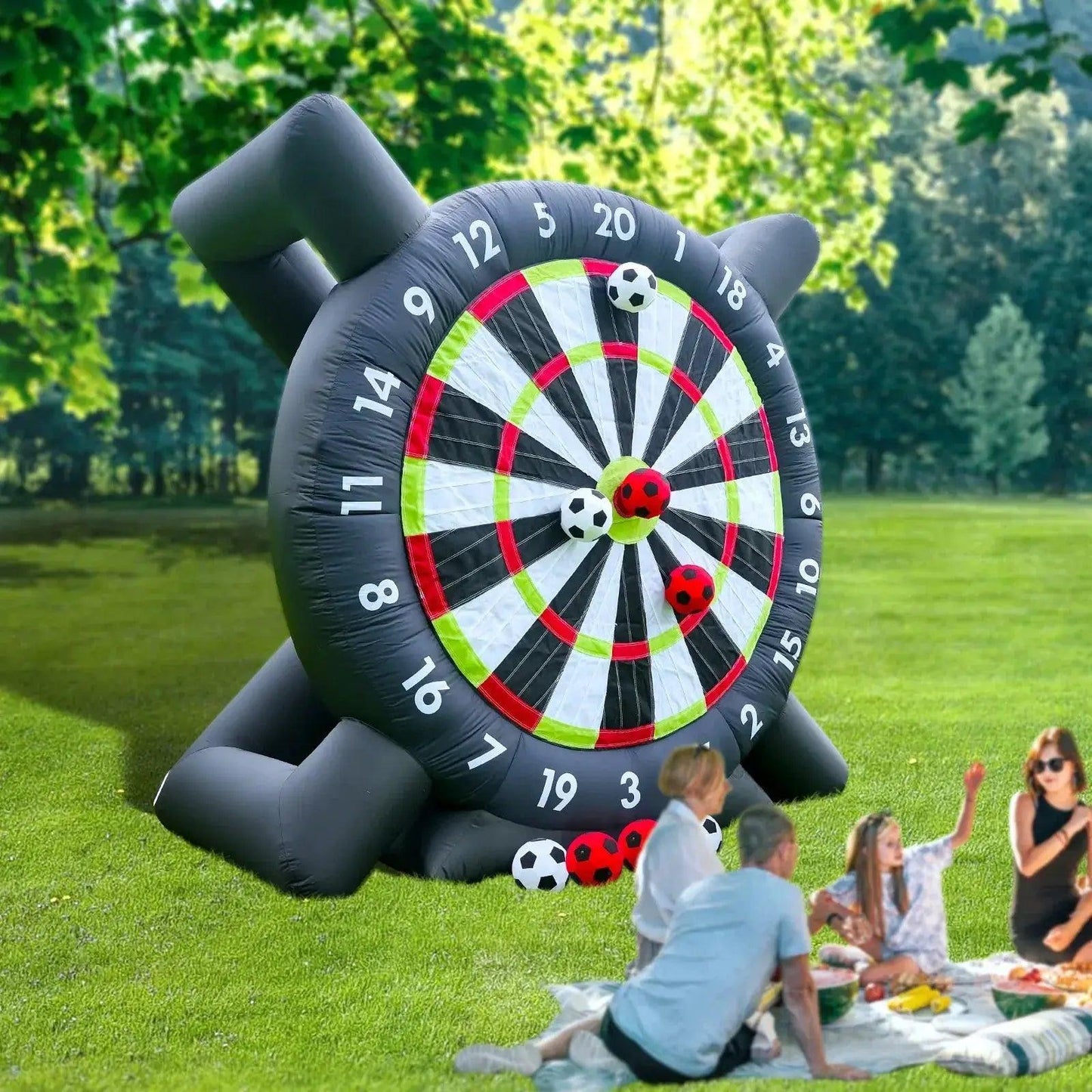 Giant Outdoor Inflatable Darts Board With Soccer Balls - ToylandEU™