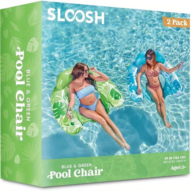 Inflatable Pool Chair | Cup Holders 2 Pack | Toylandeu™