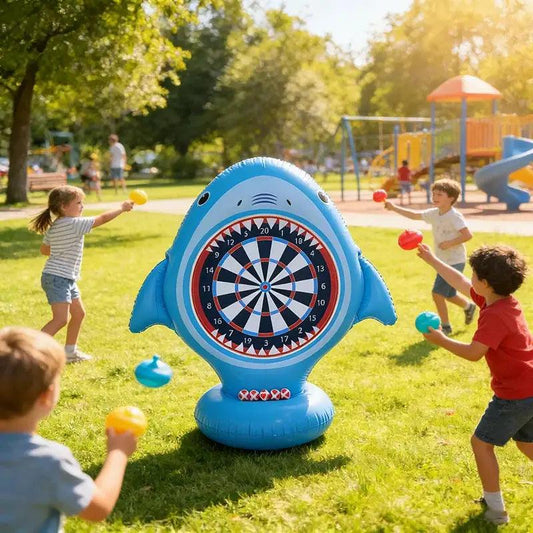 Inflatable Pool Dartboard Water Game Shark Included - ToylandEU™