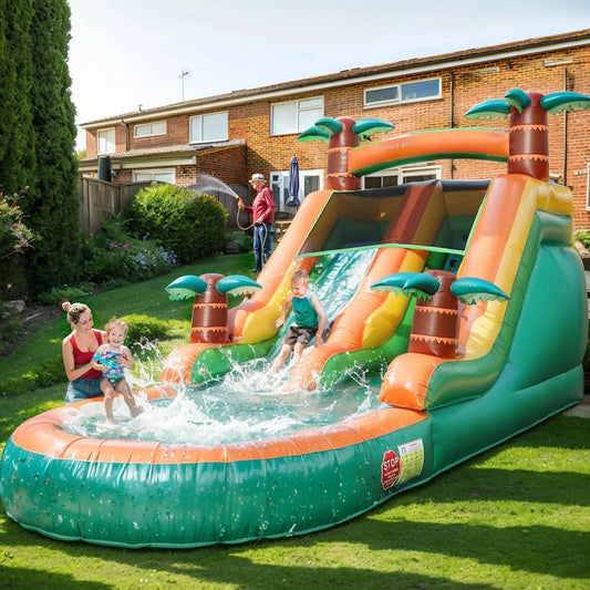Inflatable Pool Inflatable Summer Outdoor Air Bounce Water Slide - ToylandEU