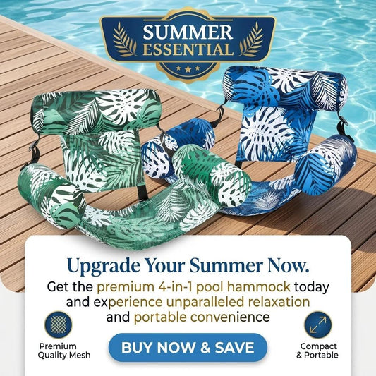 Inflatable Pool Lounger | Tropical Print | Toylandeu™