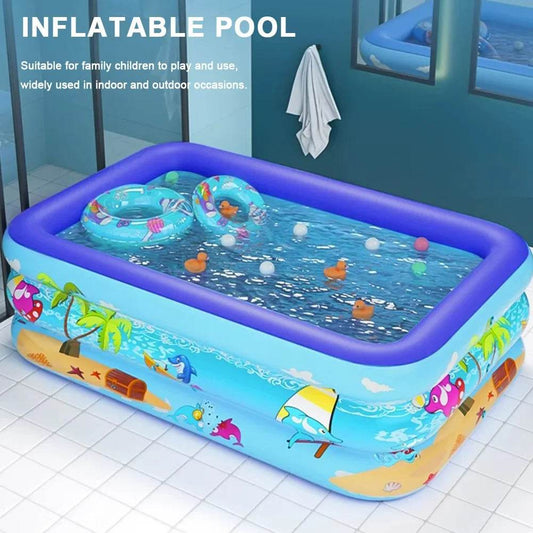 Inflatable Swimming Pool Large Family Adult Inflatable Pools Baby Swimming Pools Summer Indoor Outdoor Bathtub Toys - ToylandEU