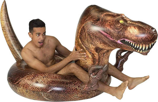 Inflatable T-Rex Dinosaur Swim Ring All Ages PVC 48 Inch - ToylandEU™