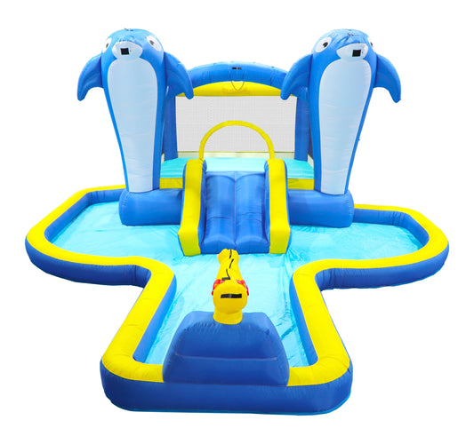 Inflatable Water Slide 8 In 1 Bounce House Backyard Fun - ToylandEU™