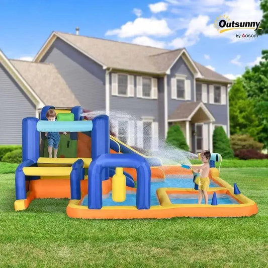 Inflatable Water Slide Bounce House Pool For Kids - ToylandEU™