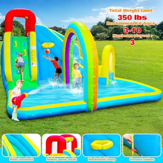 Inflatable Water Slide Park Air Blower Rainbow Sprinkler - ToylandEU™