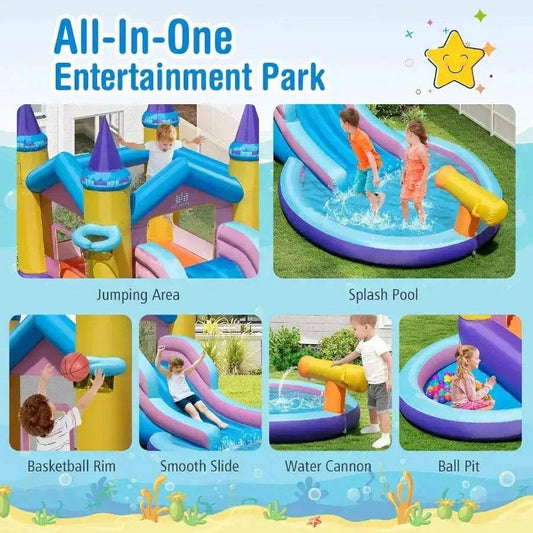 Inflatable Water Slide Two In One Castle Bounce House - ToylandEU™