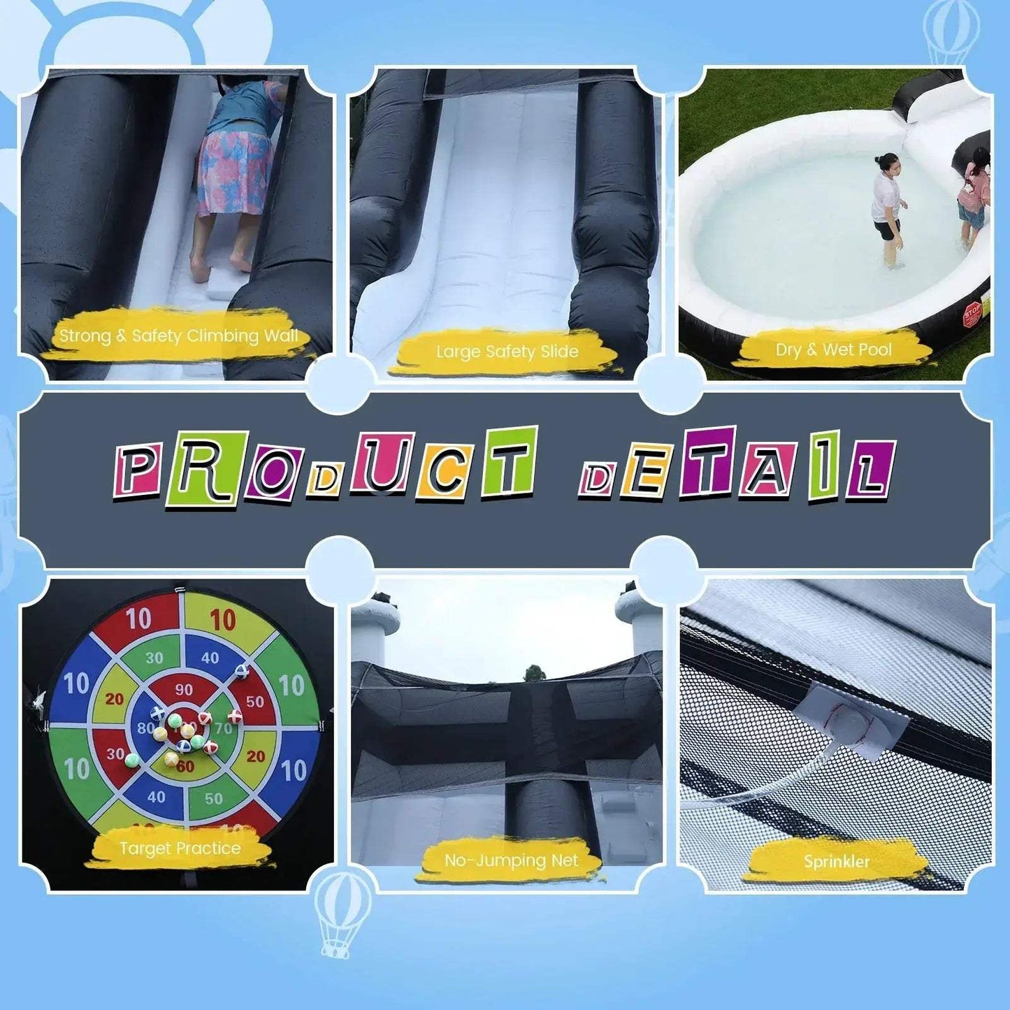 Inflatable Water Slide With Large Outdoor Pool For Kids - ToylandEU