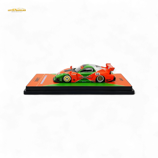 Inno64 Mazda RX-7 LBWK Orange/Green 1:64 - ToylandEU™