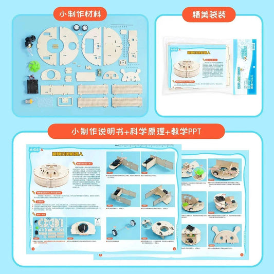 Intelligent Obstacle Avoidance Sweeping Robot STEM Toy Kit - ToylandEU
