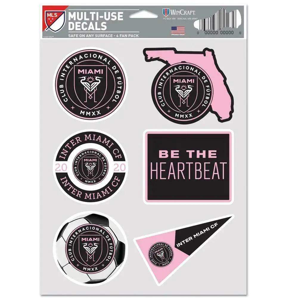 Inter Miami CF Decal Multi Use Fan 6 Pack Set Official - ToylandEU™