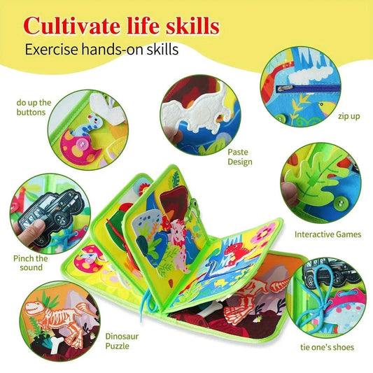 Interactive Dinosaur Busy Book Montessori Toy - ToylandEU™