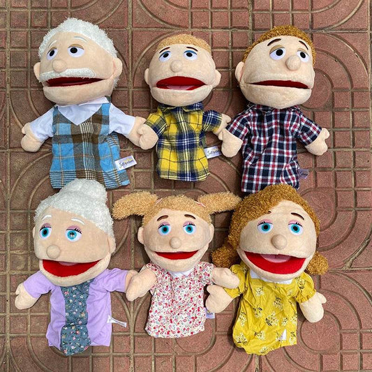 Interactive Family Member Plush Hand Puppet - 30cm Soft Educational Toy - ToylandEU