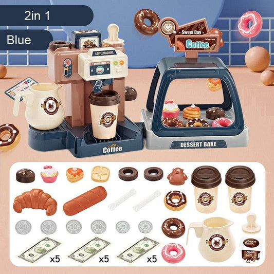 Interactive Kids Kitchen Playset with Coffee Machine, Food & Cash Register - ToylandEU
