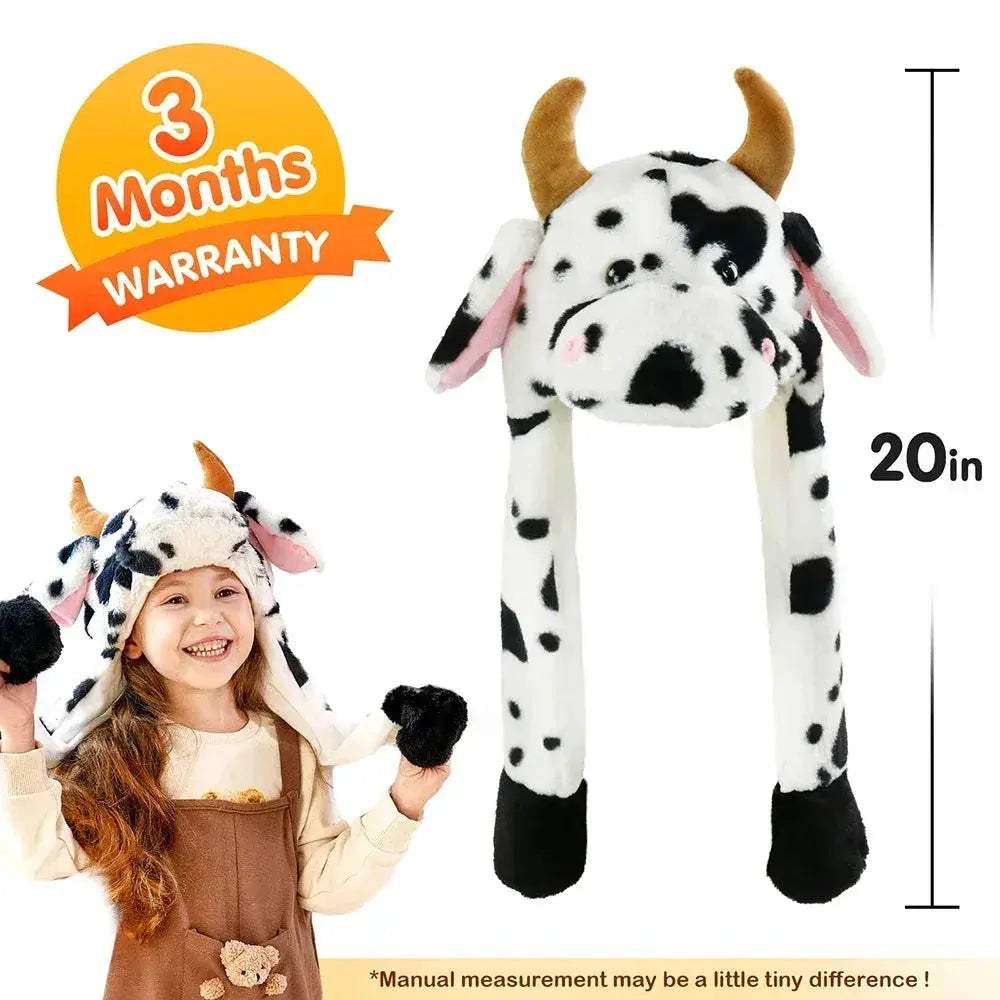 Interactive Plush Cow Hat For Kids With Moving Ears - ToylandEU