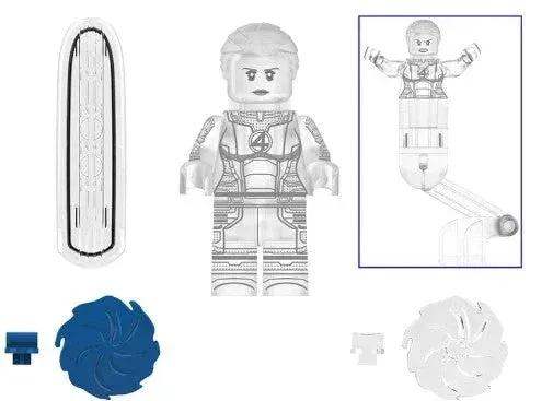 Invisible Woman Custom Figure With Base Plate Premium ABS Plastic For Collectible Display And Play - ToylandEU