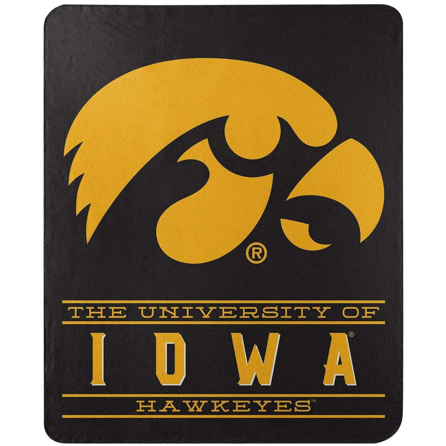 Iowa Hawkeyes Fleece Blanket 50x60 Circle Logo Design - ToylandEU™