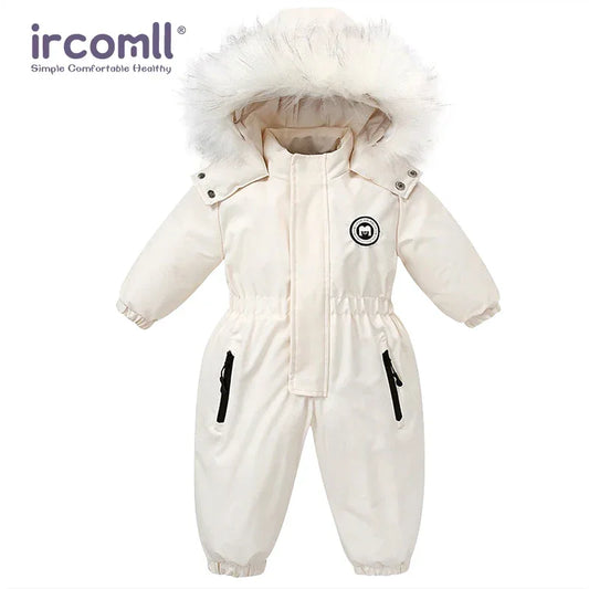 Ircomll Winter Baby Ski Suit Hooded Waterproof for Infants 1 to 3 Years - ToylandEU