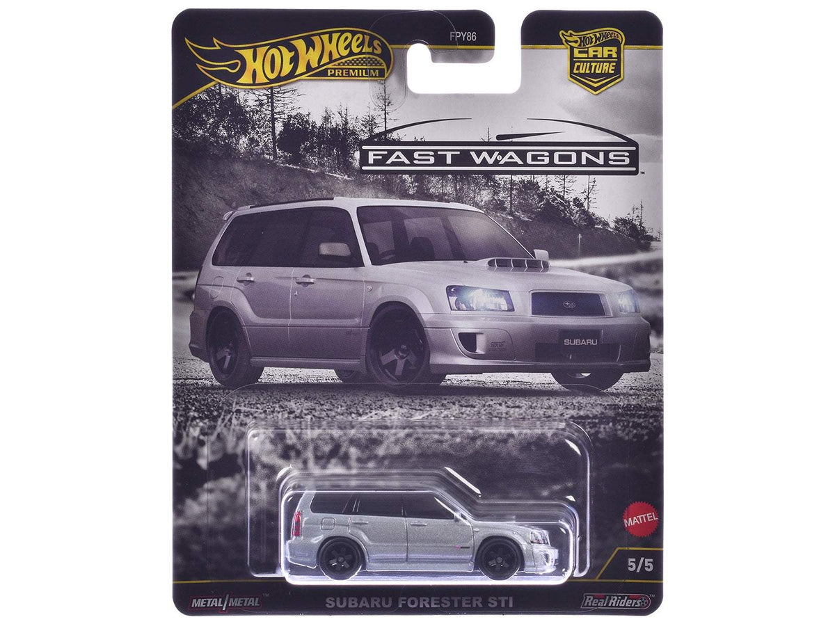 Subaru Forester STI Silver Metallic | Diecast Model Car | Hot Wheels | Fast Wagons Series