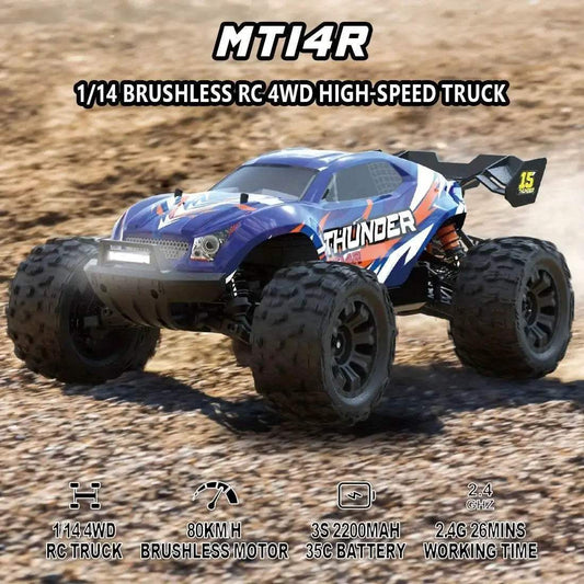 JIUSI MT14R 1/14 RC Racing Car 80km/h Brushless 4WD - ToylandEU™