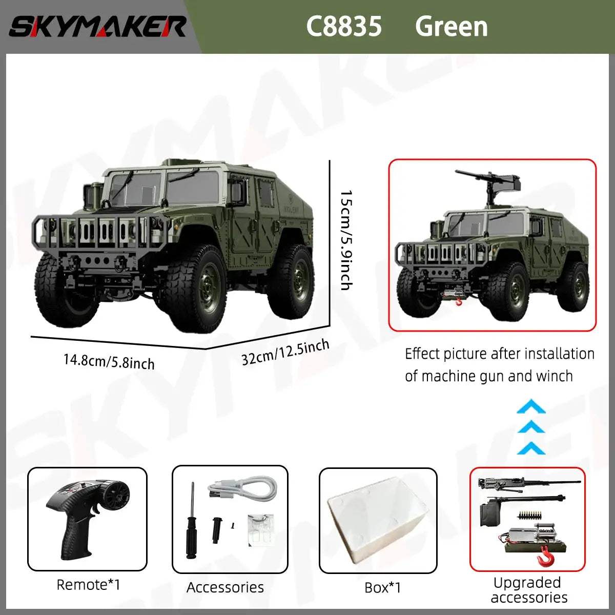 JJRC C8835 RC Car 4WD All Terrain Climber LED Lights - ToylandEU™