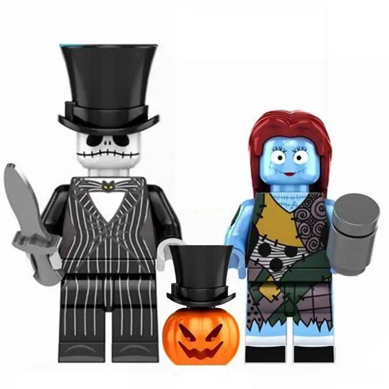Jack Skellington & Sally Nightmare Before Christmas Lego Minifigures Custom Toys 1 - Minifigure Toys