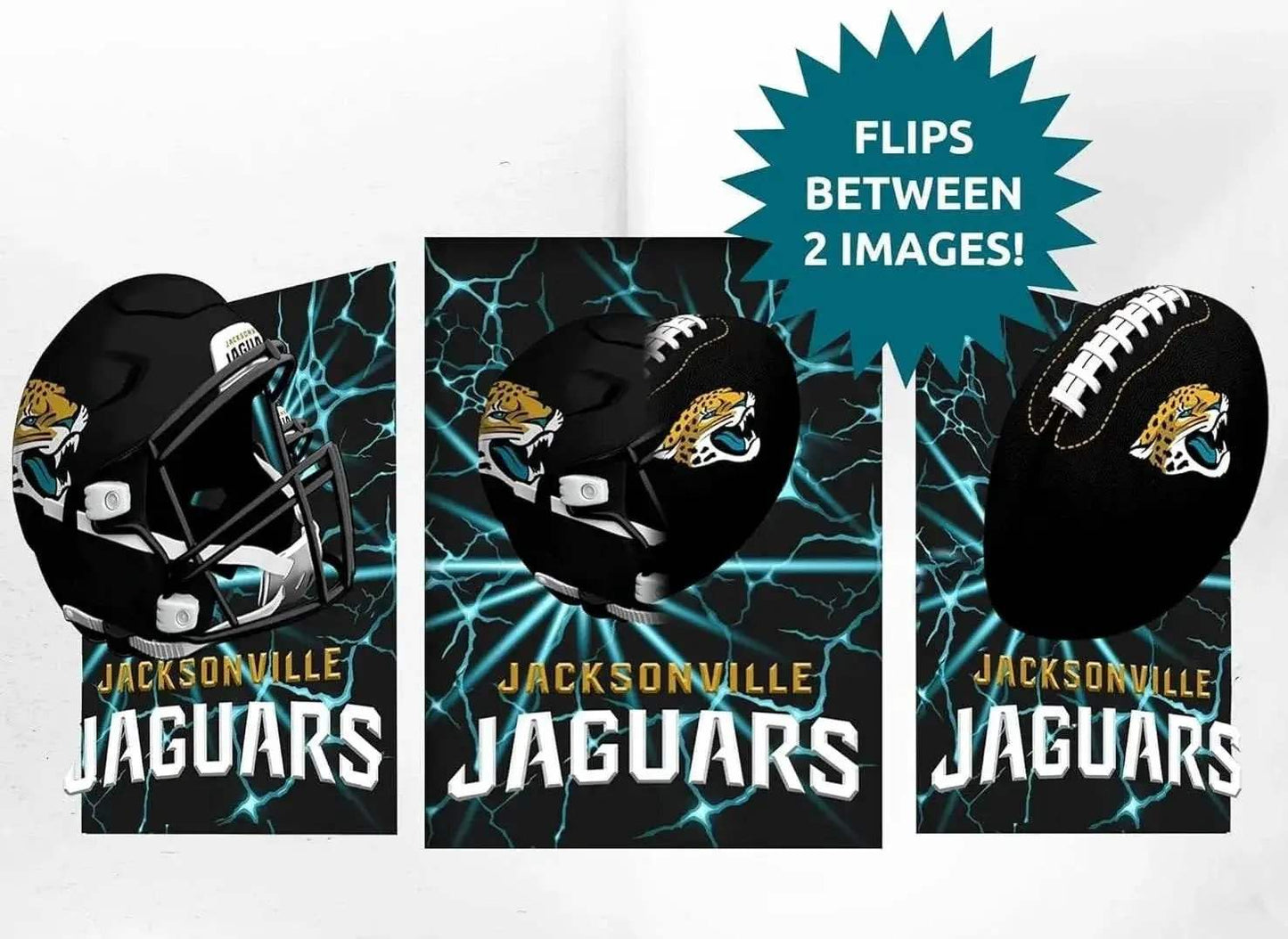 Jacksonville Jaguars 3D Art Print 12x16 Lightning Flip - ToylandEU™