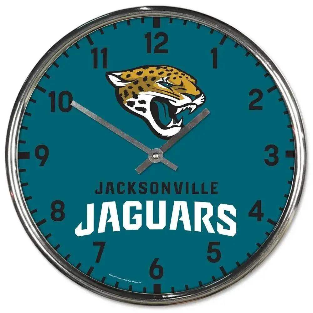 Jacksonville Jaguars Round Chrome Wall Clock 12 Inch NFL - ToylandEU™