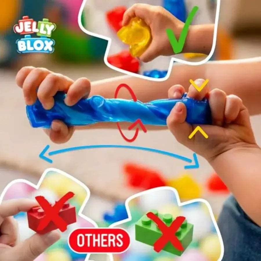 Jelly Blox Building Block Set 75 Pieces Sensory Blocks - ToylandEU
