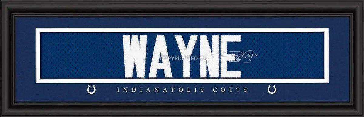 Indianapolis Colts Reggie Wayne Jersey Print 8x24 Framed - ToylandEU™