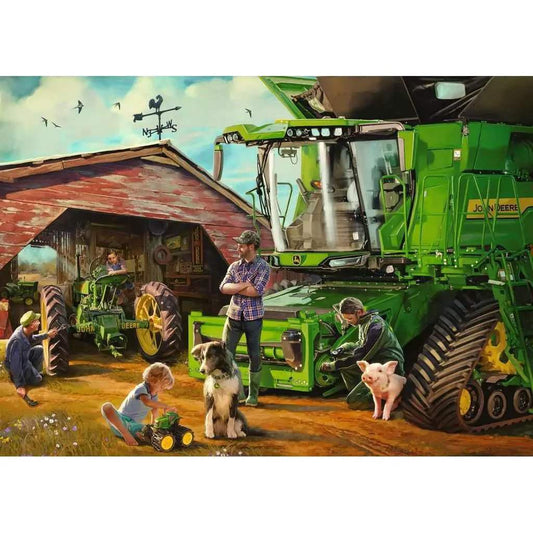 John Deere Jigsaw Puzzle Deluxe 1000 Piece Then And Now - ToylandEU™