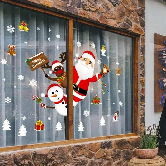 Joyful 3D Merry Christmas Window Stickers Toyland EU - ToylandEU™
