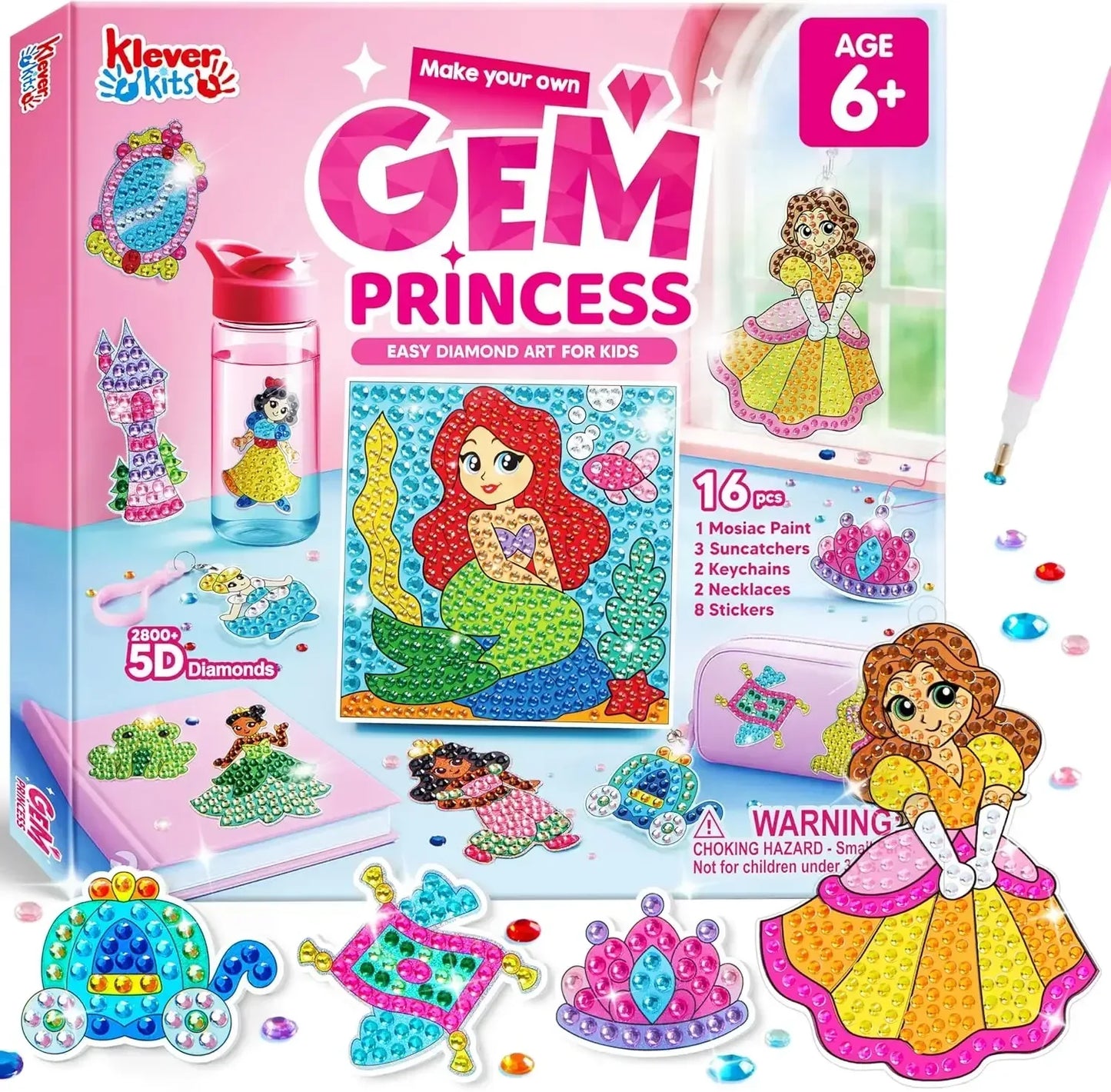 Joyfy Diamond Painting Kit for Kids 16 Projects All Inclusive - ToylandEU