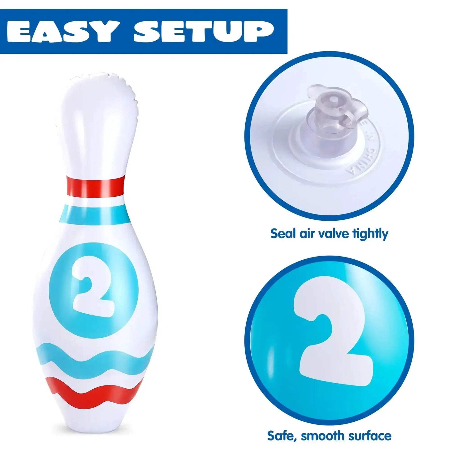 Joyfy Inflatable Bowling Set For Kids And Adults Party Ready - ToylandEU