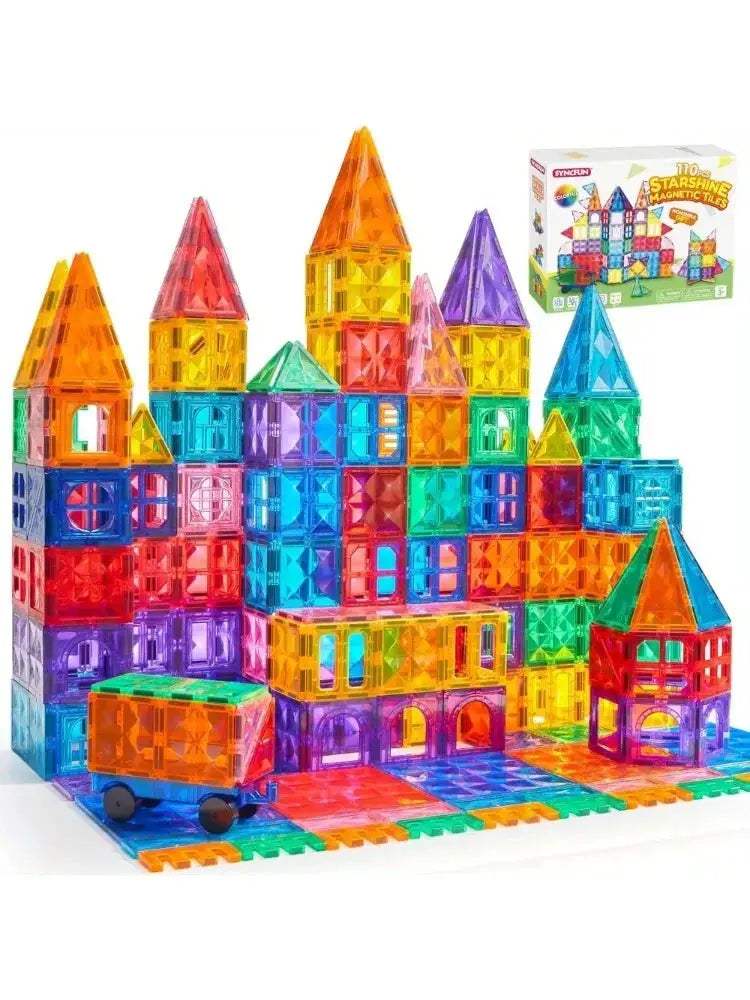 Joyfy Magnetic Building Tiles Set With Vehicle Accessories - ToylandEU