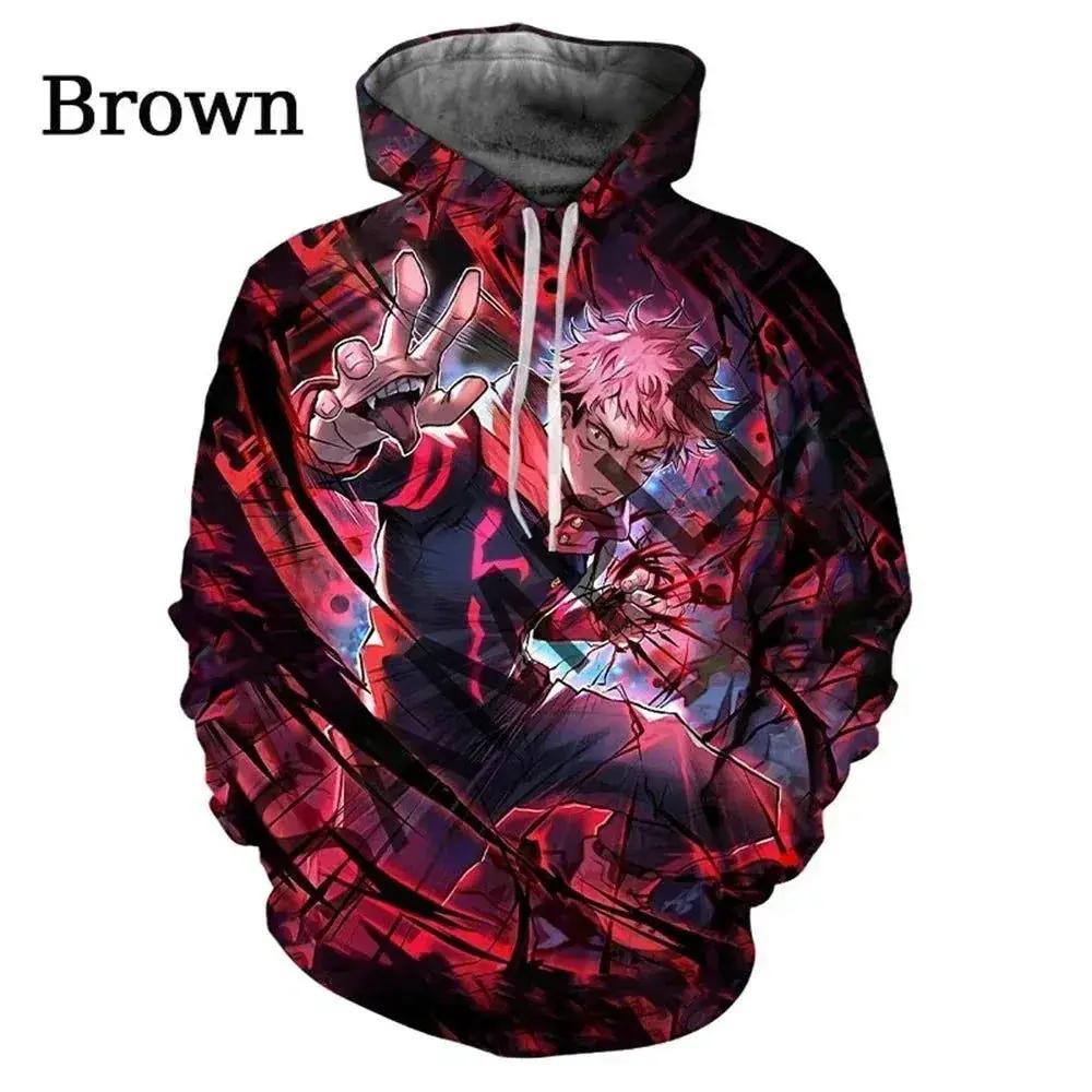 Jujutsu Kaisen Anime Pattern Men's Hoodie, Sweatshirt Men's Hoodie Fashion Pullover New Men's Clothing - ToylandEU™
