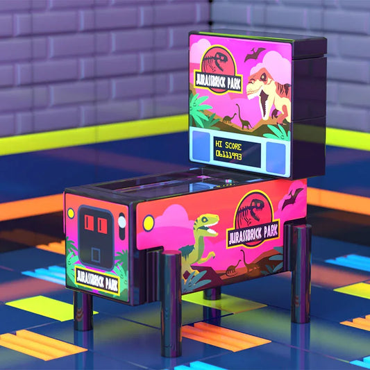 Jurassbrick Park - Pinball Arcade Machine Building Set made using LEGO parts - ToylandEU
