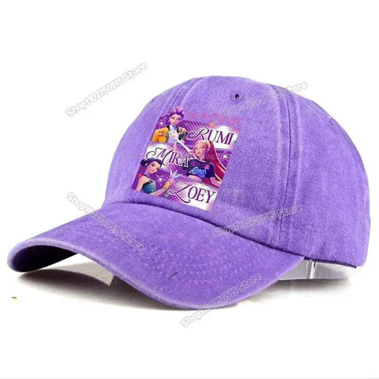 KPop Demon Hunters Baseball Cap Retro Washed For Women - ToylandEU™