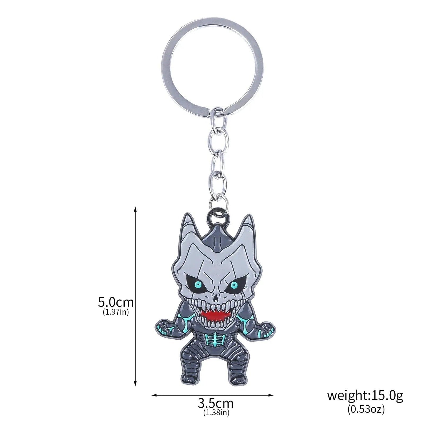 Kaiju No 8 Metal Keychain And Necklace Set Durable