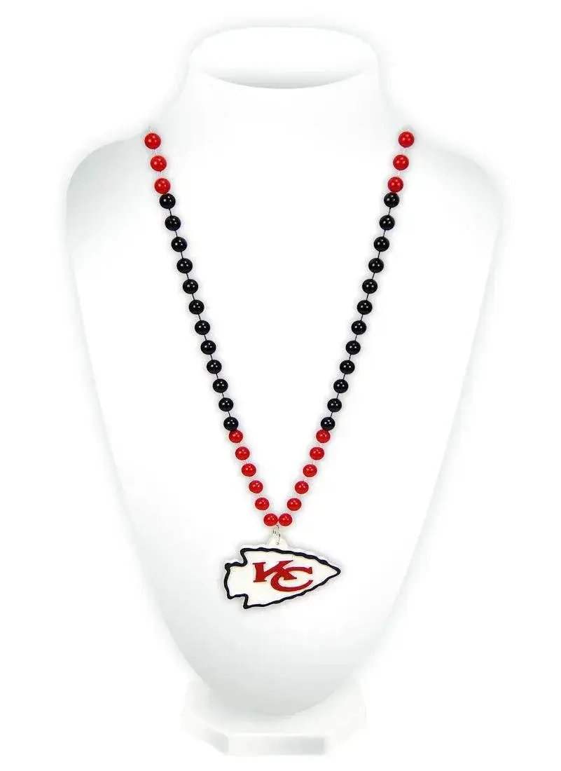 Kansas City Chiefs Beads with Medallion Mardi Gras Style - ToylandEU