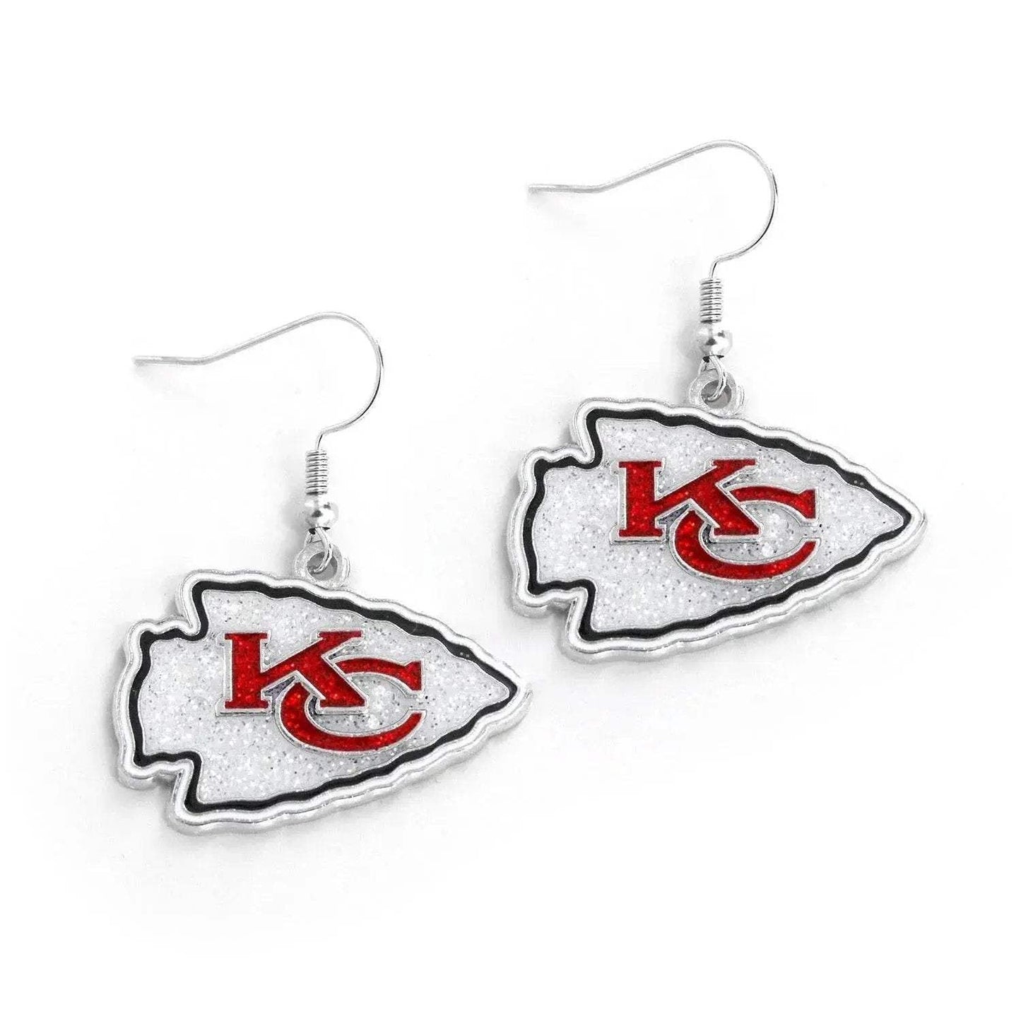 Kansas City Chiefs Glitter Dazzle Earrings Double Sided - ToylandEU™