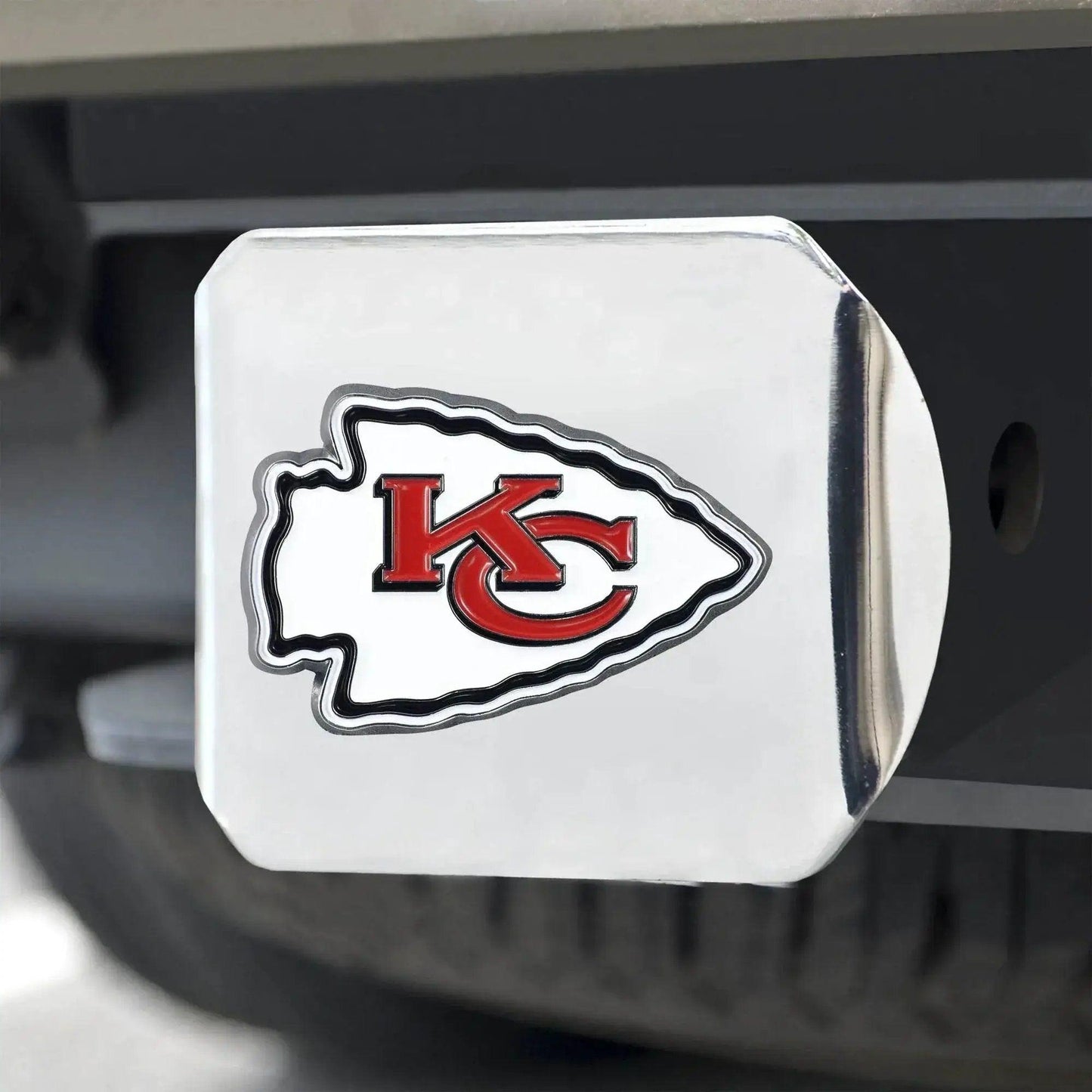 Kansas City Chiefs Hitch Cover Chrome Emblem 2 Inch - ToylandEU™